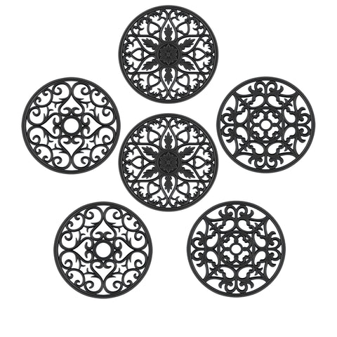 SMARTAKE trivet set with six patterns protecting counters from heat