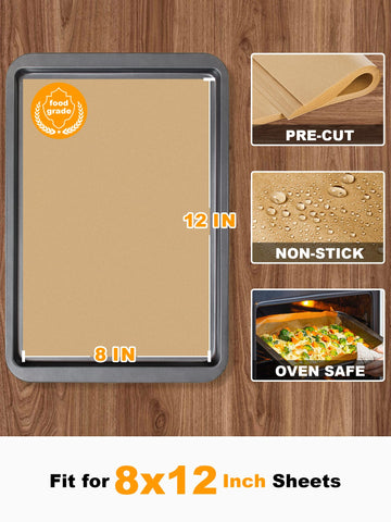 SMARTAKE unbleached parchment paper, 200 sheets, ideal for baking, grilling, and steaming.