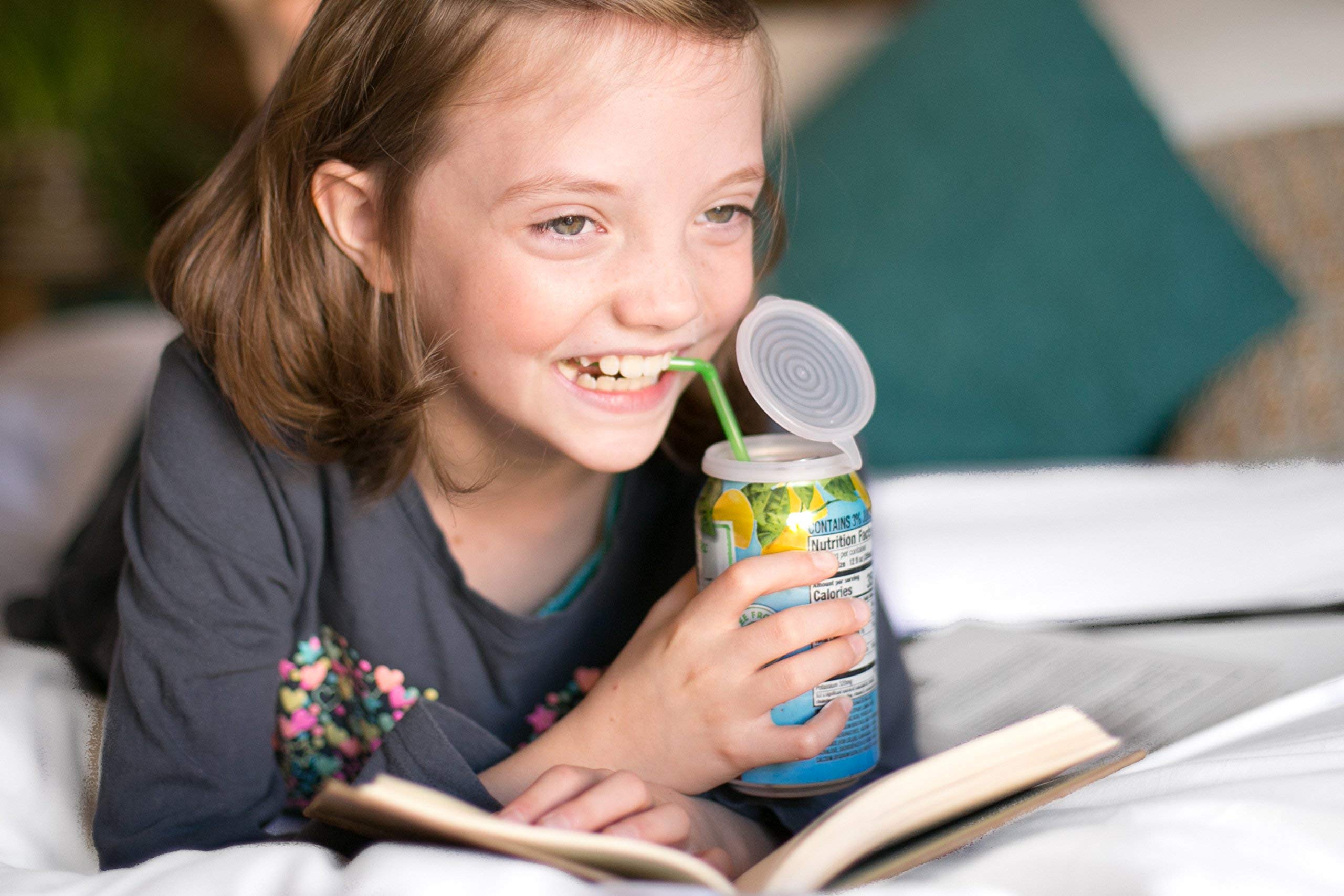 Smarter-Seal BPA-free reusable cover for clean, safe sipping.