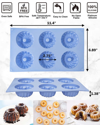 SmartKitch heritage bundtlette mold with six cavities for mini cakes and jellies.
