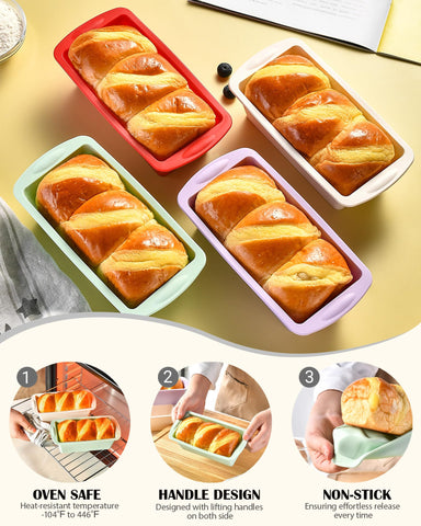 SmartKitch mini silicone bread loaf pan green offers flexible storage and quick cleanup