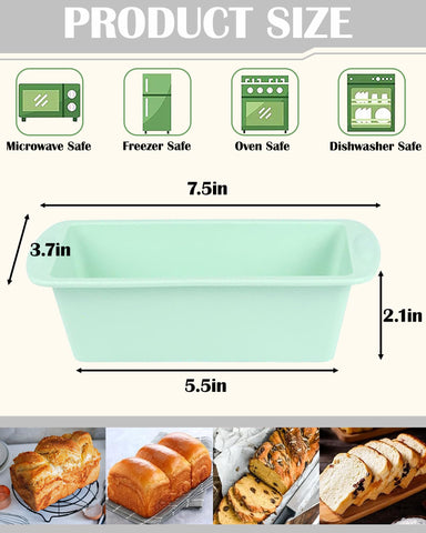 SmartKitch mini silicone bread loaf pan red enhances colorful baking and easy release