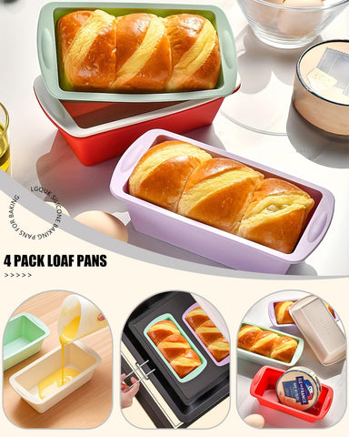 SmartKitch mini silicone bread loaf pan white durable BPA-free for repeat use