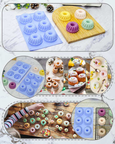 Blue silicone mold is reusable and durable for family-friendly baking sessions.