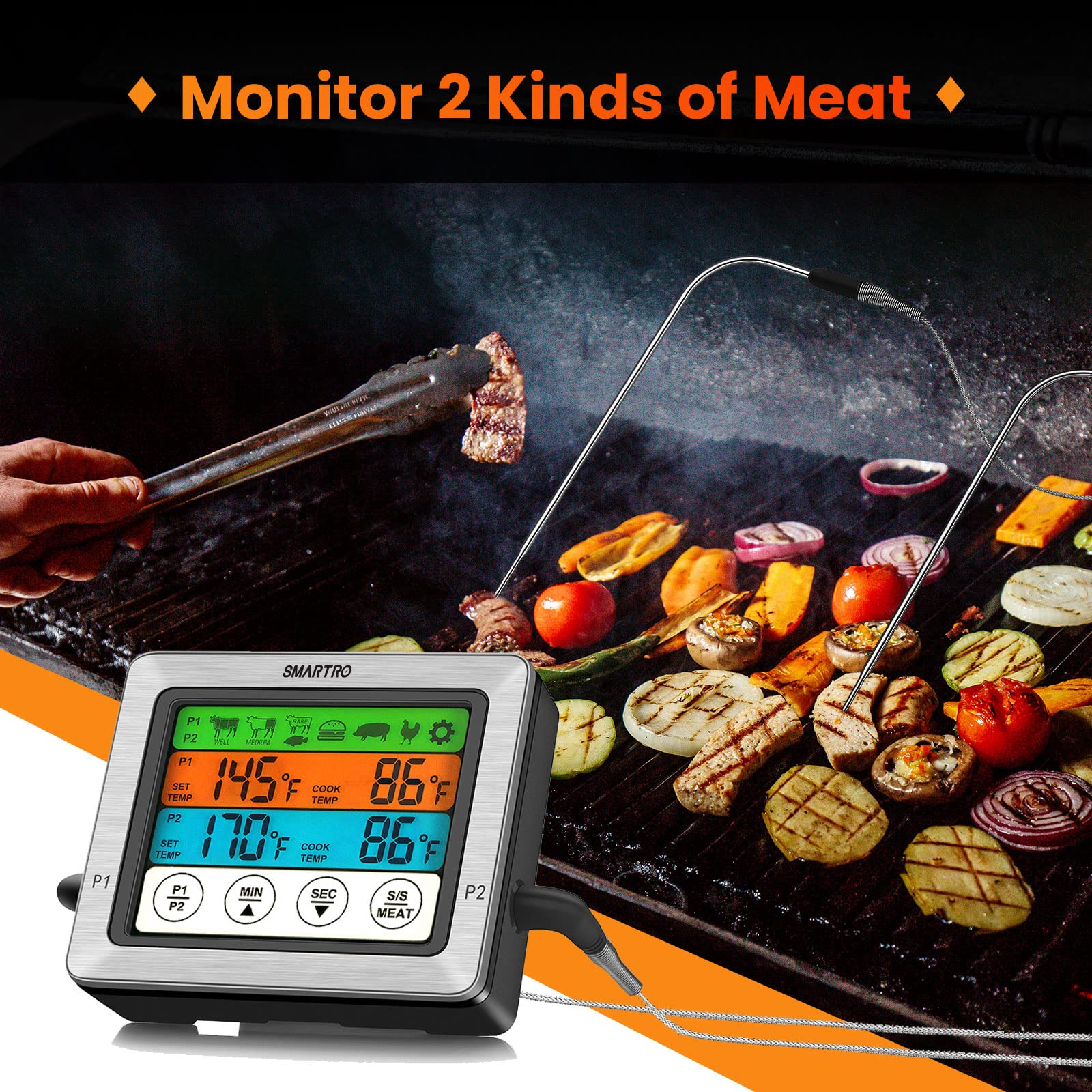 SMARTRO ST54 presets and customizable temps tailor cooking to taste
