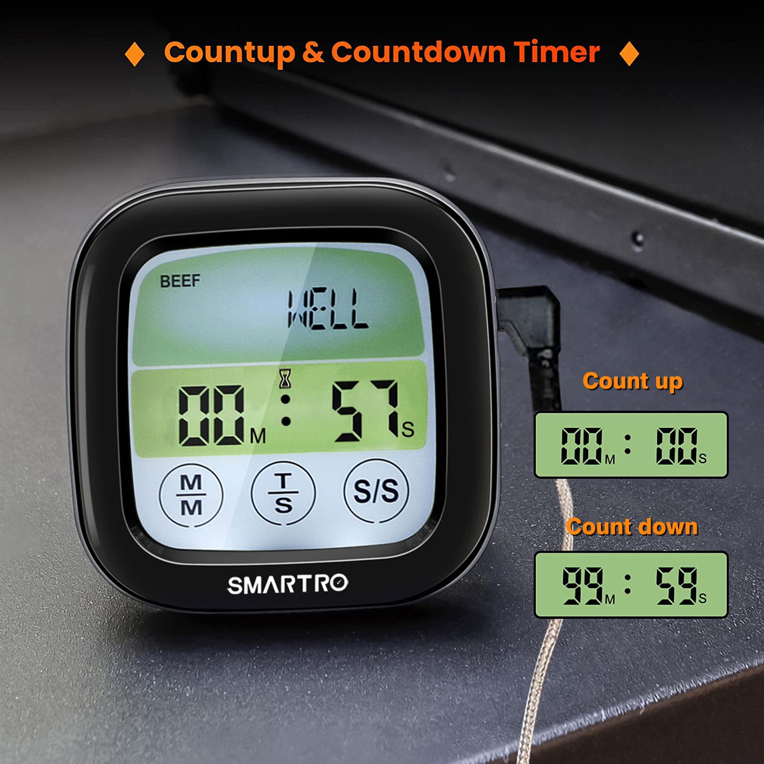 SMARTRO ST59 custom temp options tailor doneness to taste.