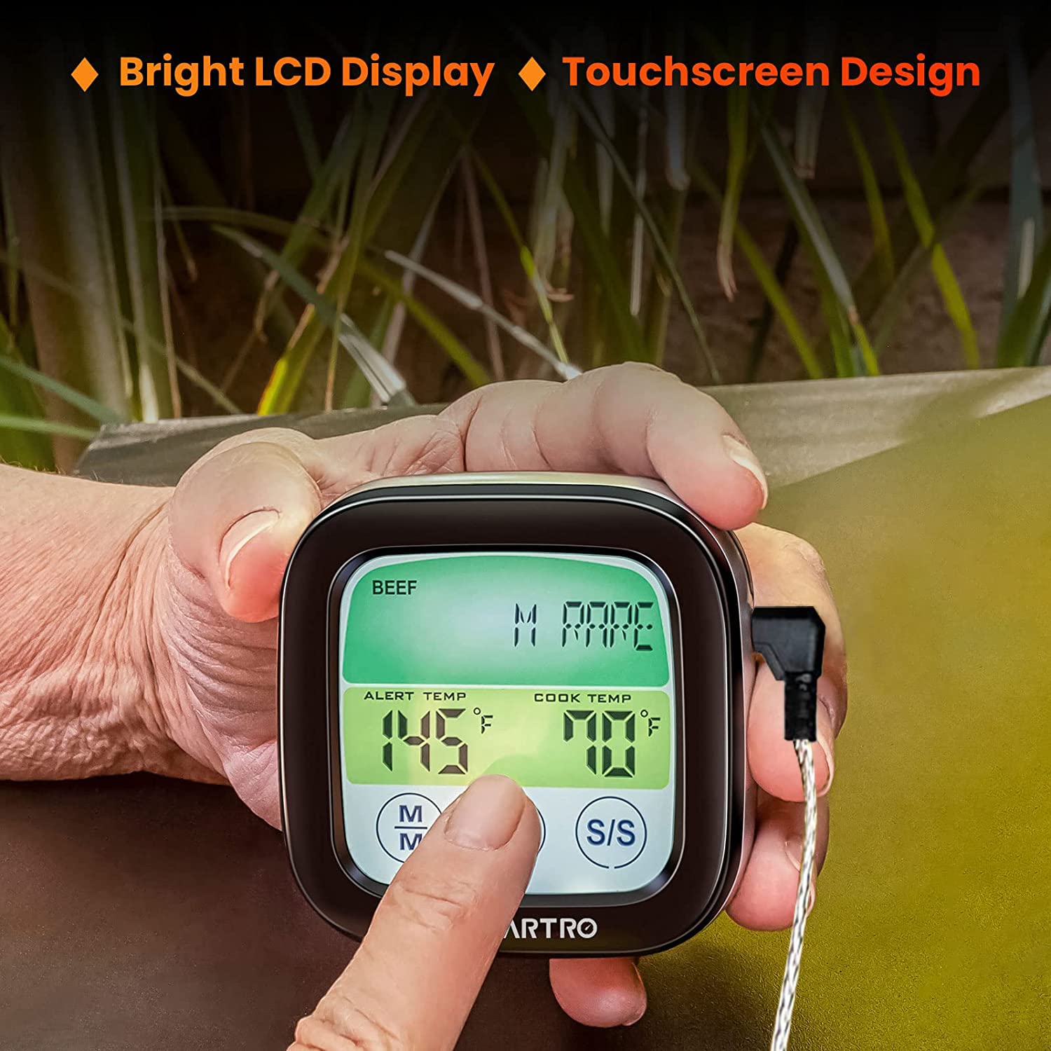 SMARTRO ST59 preset temps for beef, poultry, pork and more.