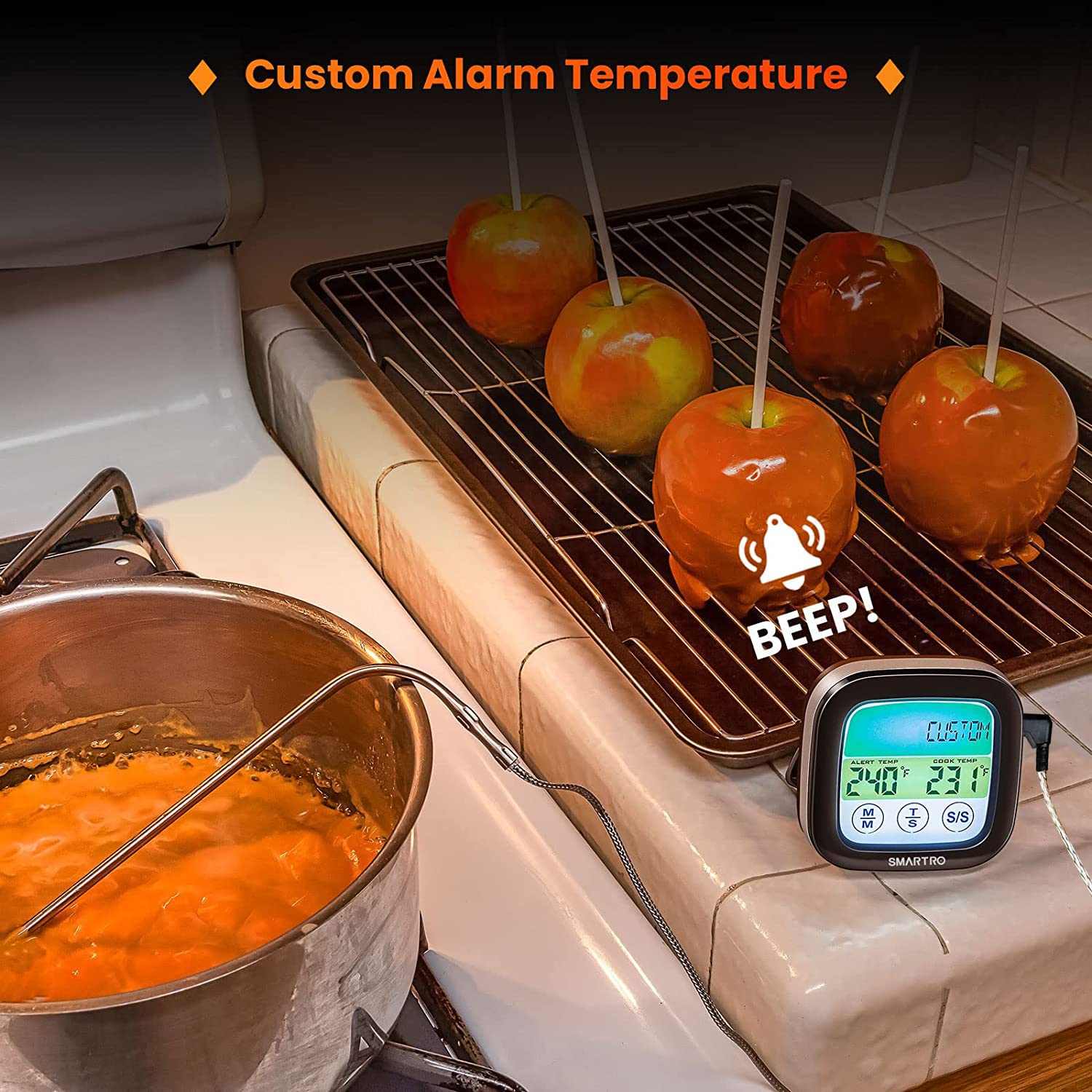 SMARTRO ST59 countdown timer with alarm helps prevent overcooking.