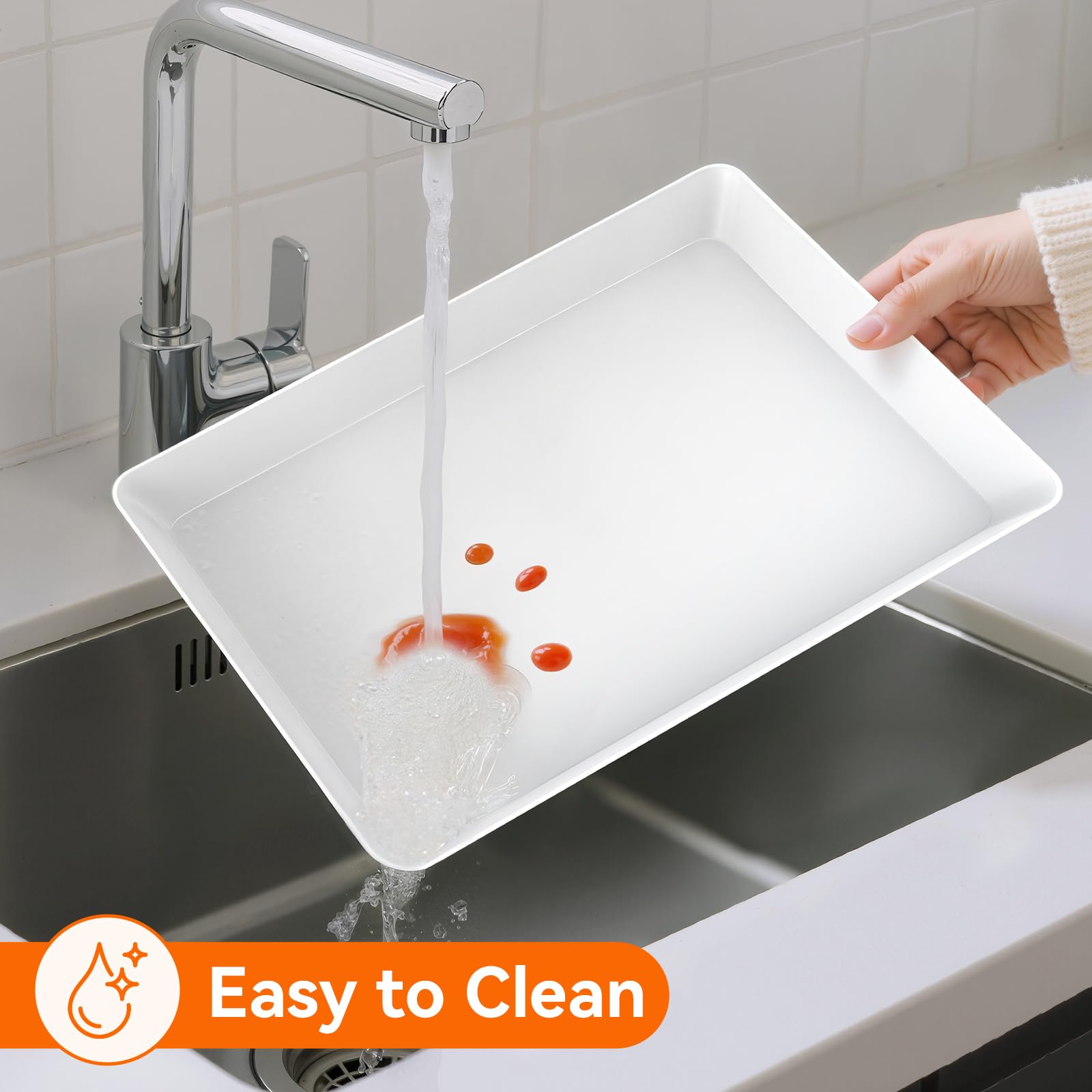SmartTrends stackable serving trays save space and travel easily