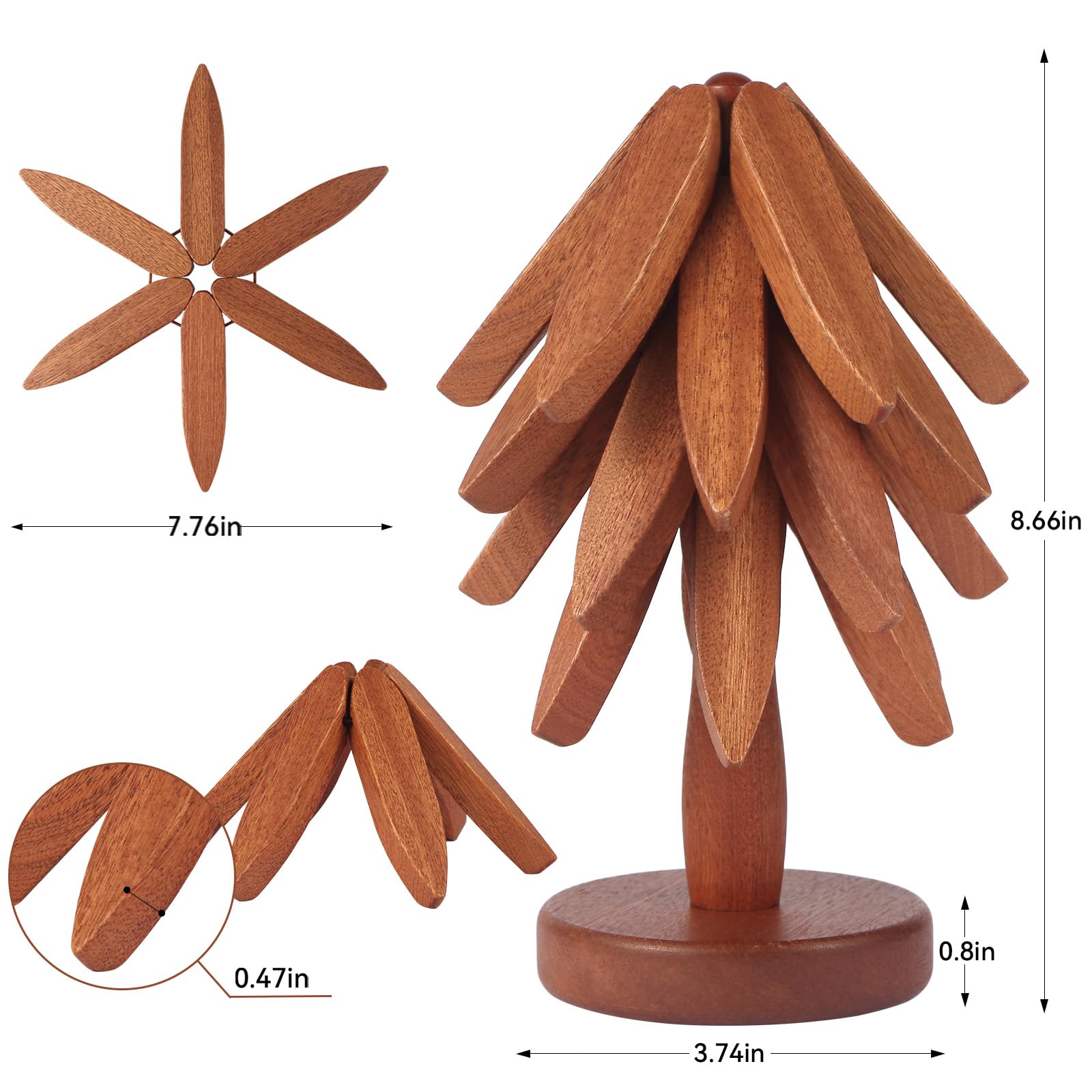 Smartwikiit wooden trivet for hot dishes combines durability with timeless style.