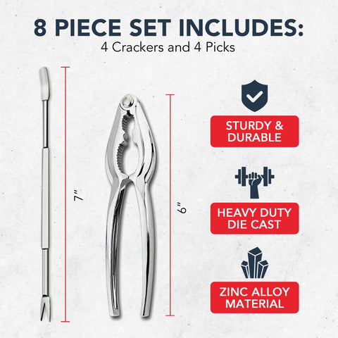 Smedley & York stainless steel lobster picks simplify extracting meat.
