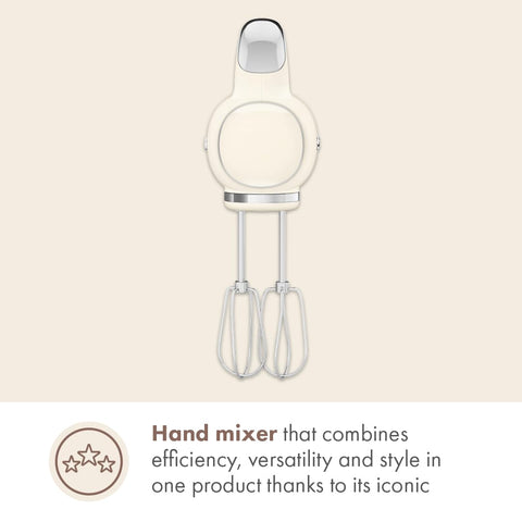 Smeg 50s retro hand mixer dough hooks for kneading breads and pizzas
