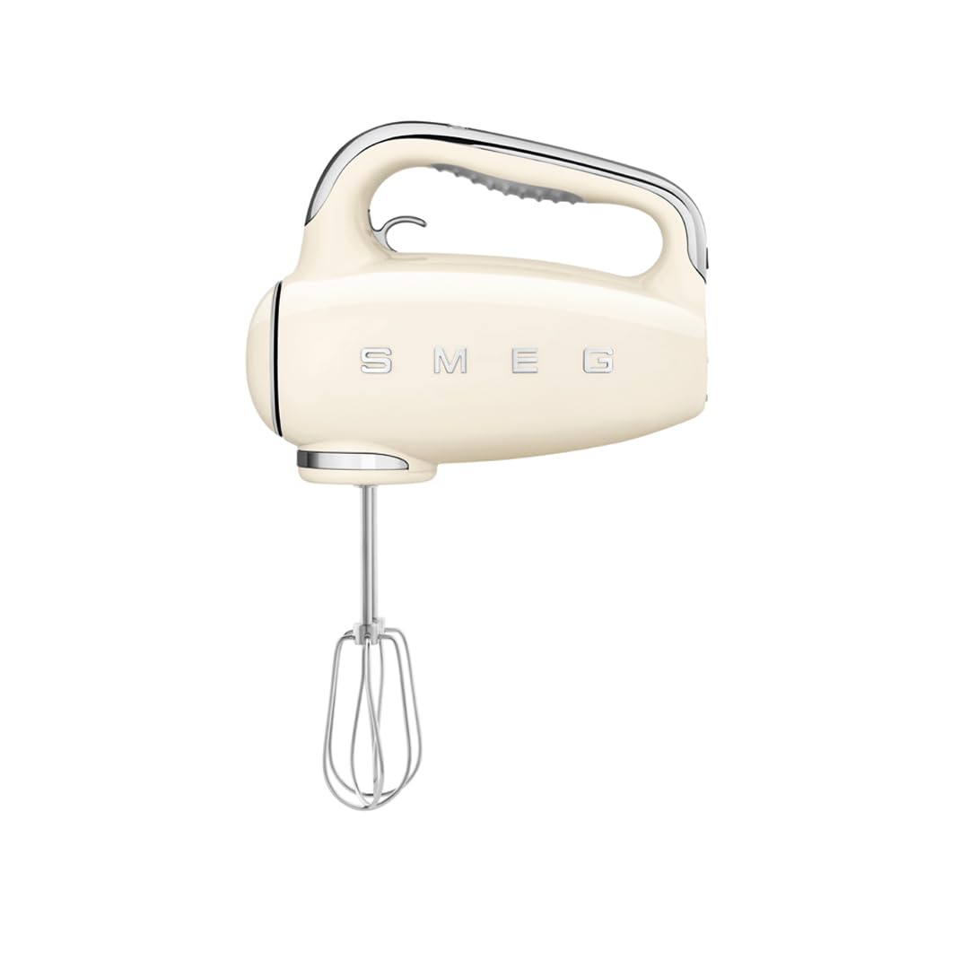 Smeg 50s retro hand mixer front view for stylish home mixing