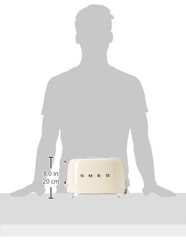 Smeg TSF01 cream browning levels display for consistent toast results.