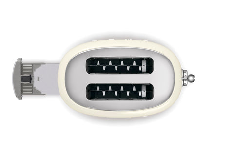 Smeg TSF01 cream non-slip feet ensure stable operation during busy breakfasts.