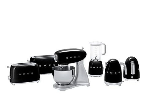 Smeg TSF01 removable crumb tray for easy cleanup after breakfasts.