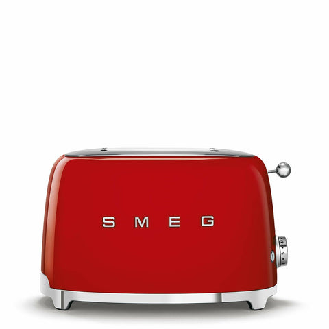 Smeg TSF01RDUS front view in red highlighting retro charm and intuitive controls