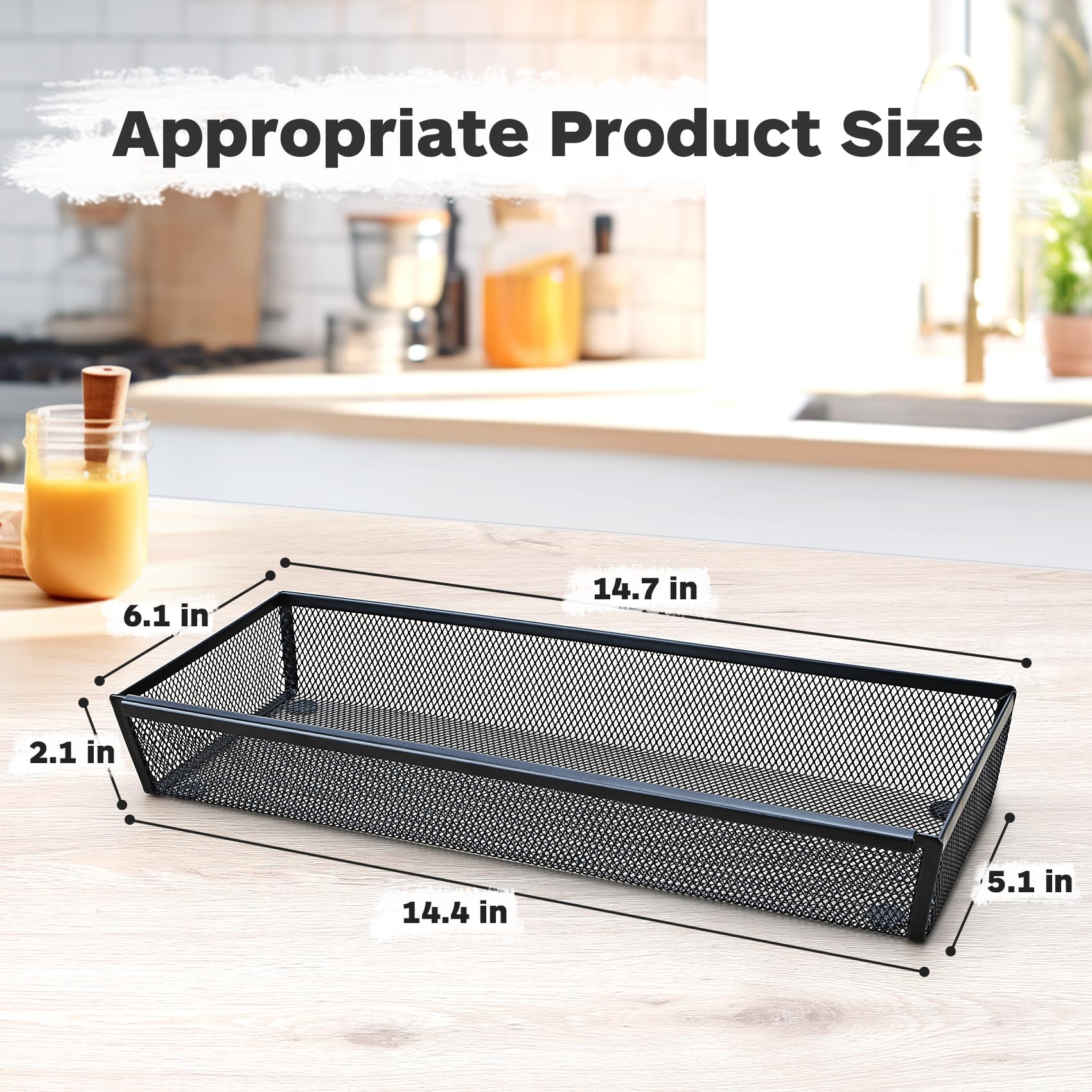 Smgmg Silverware Drawer Organizer interlocking arm enables flexible setups.