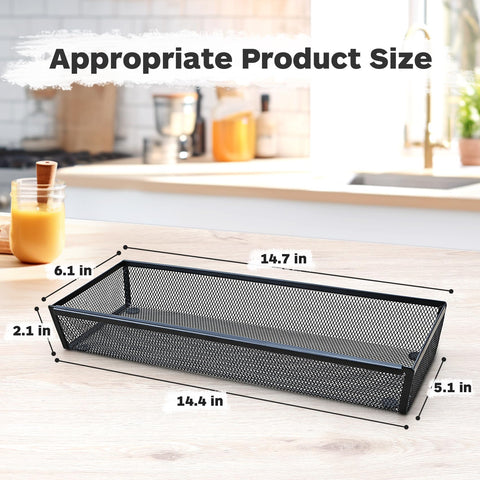 Smgmg Silverware Drawer Organizer interlocking arm enables flexible setups.
