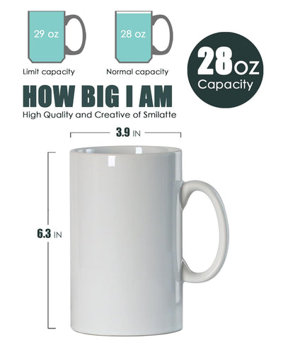 Smilatte extra-large capacity mug ideal for coffee lovers who crave large servings.