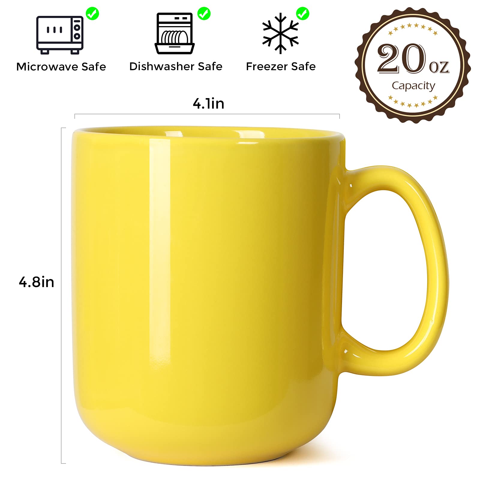 Smilatte gift-ready yellow mug, perfect for gifting or DIY treats.