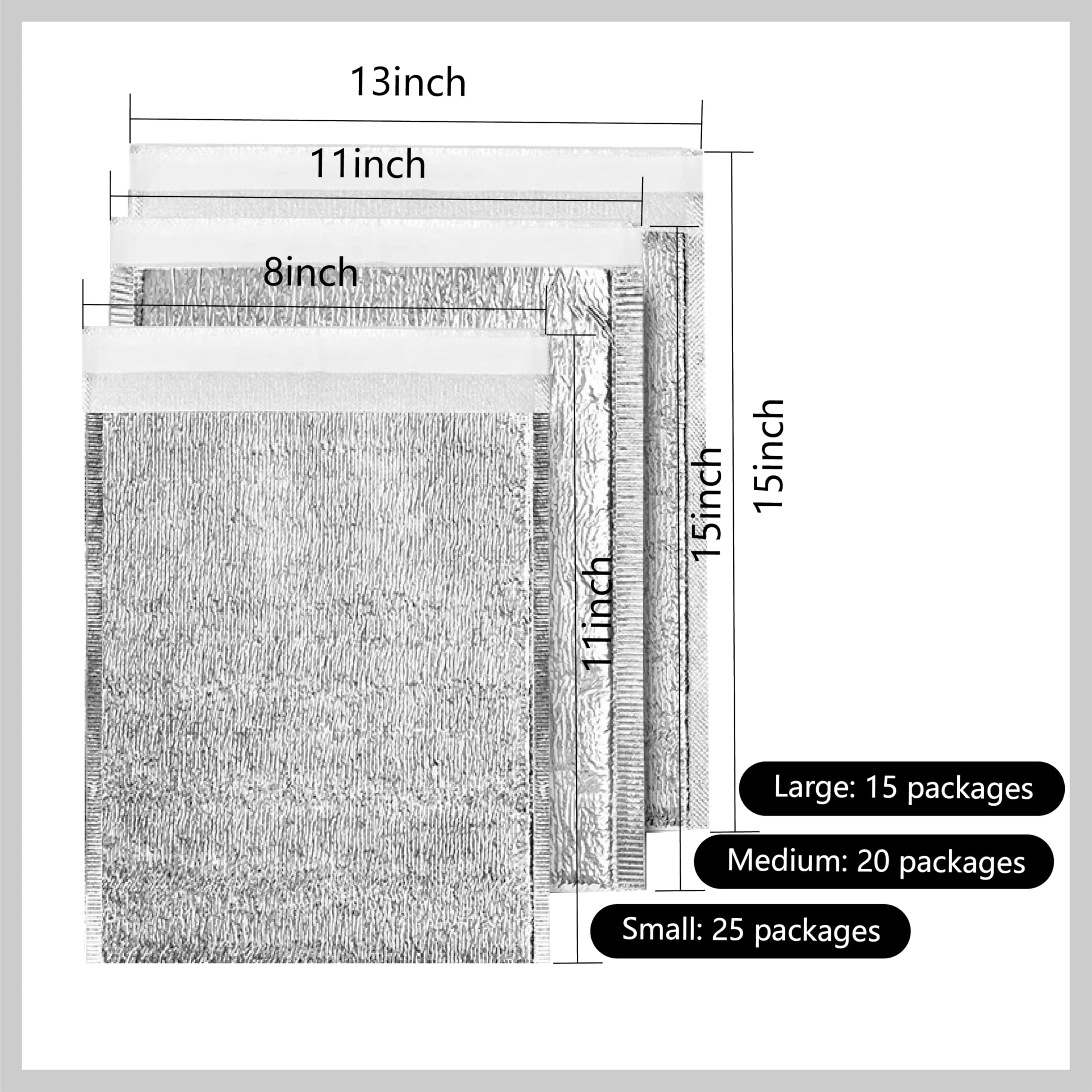 Smilco leakproof liner minimizes heat transfer with foam and foil.
