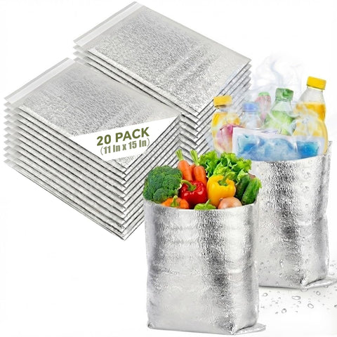 Smilco reusable insulation bag folded flat for compact storage and quick setup.
