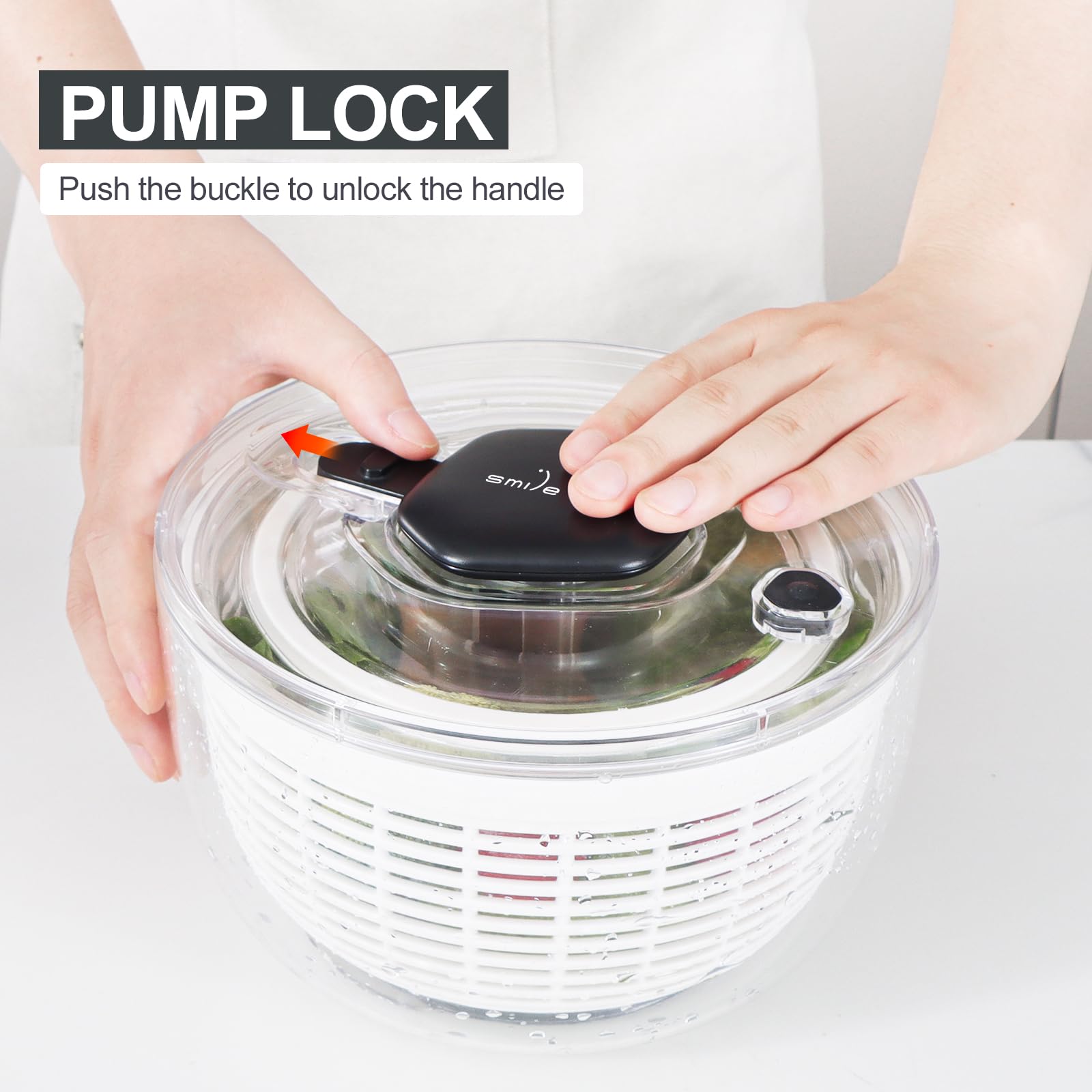 Smile mom one-handed press handle enables quick, hands-free drying