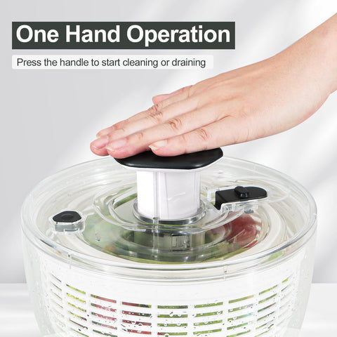 Smile mom salad spinner with separable colander for efficient rinsing and draining
