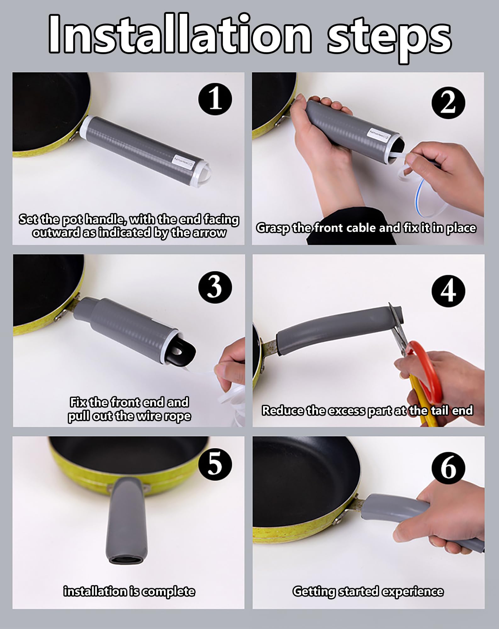 Smilelife sleeve installation image demonstrates easy fit on various handles.