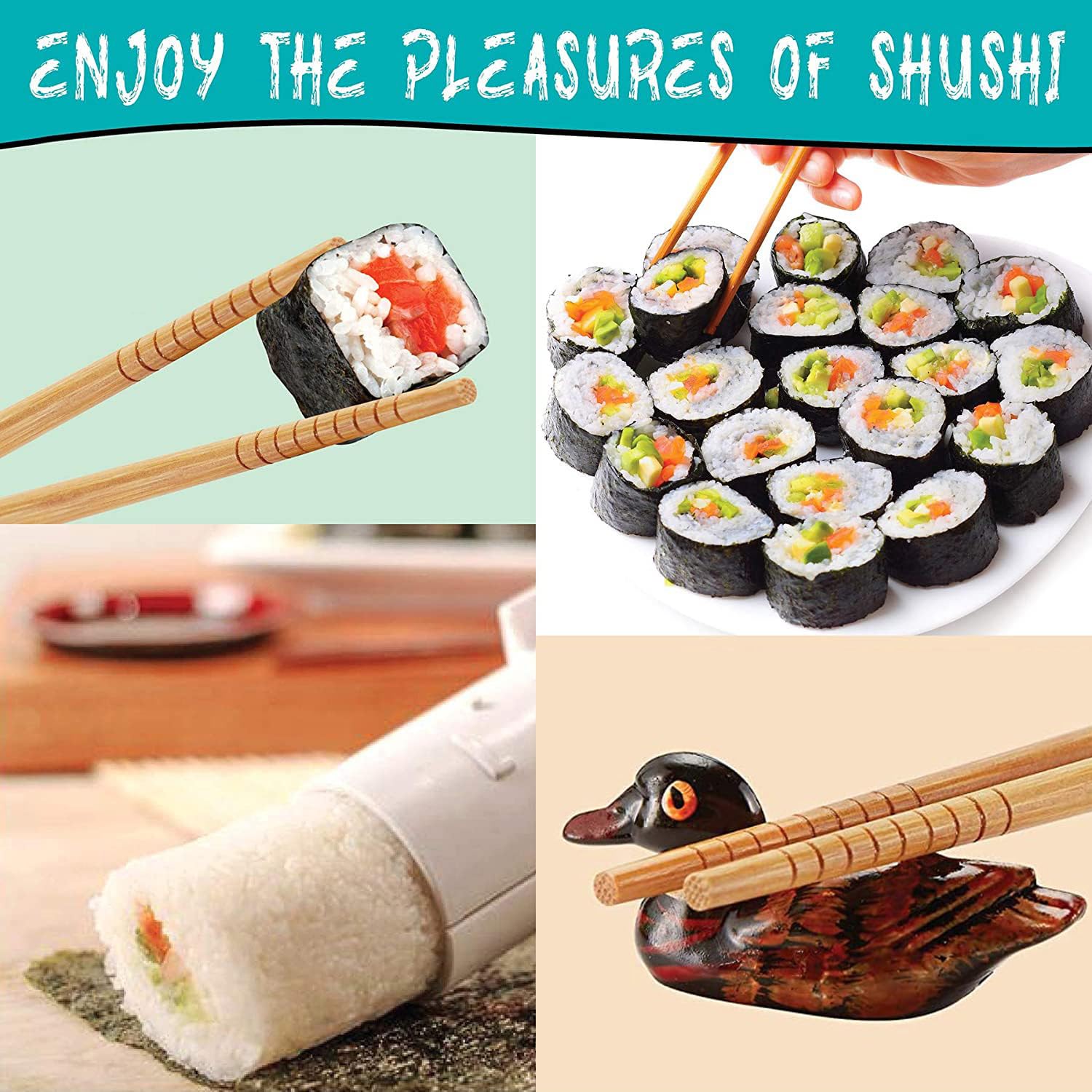 SmileTools chopsticks set offers comfortable grip during sushi prep and dining.