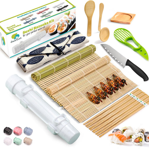 SmileTools sushi rolling mat enables easy, even rolls at home.