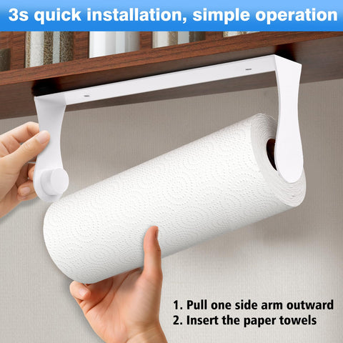 Smipam paper towel holder supports vertical or horizontal installation for flexible mounting.