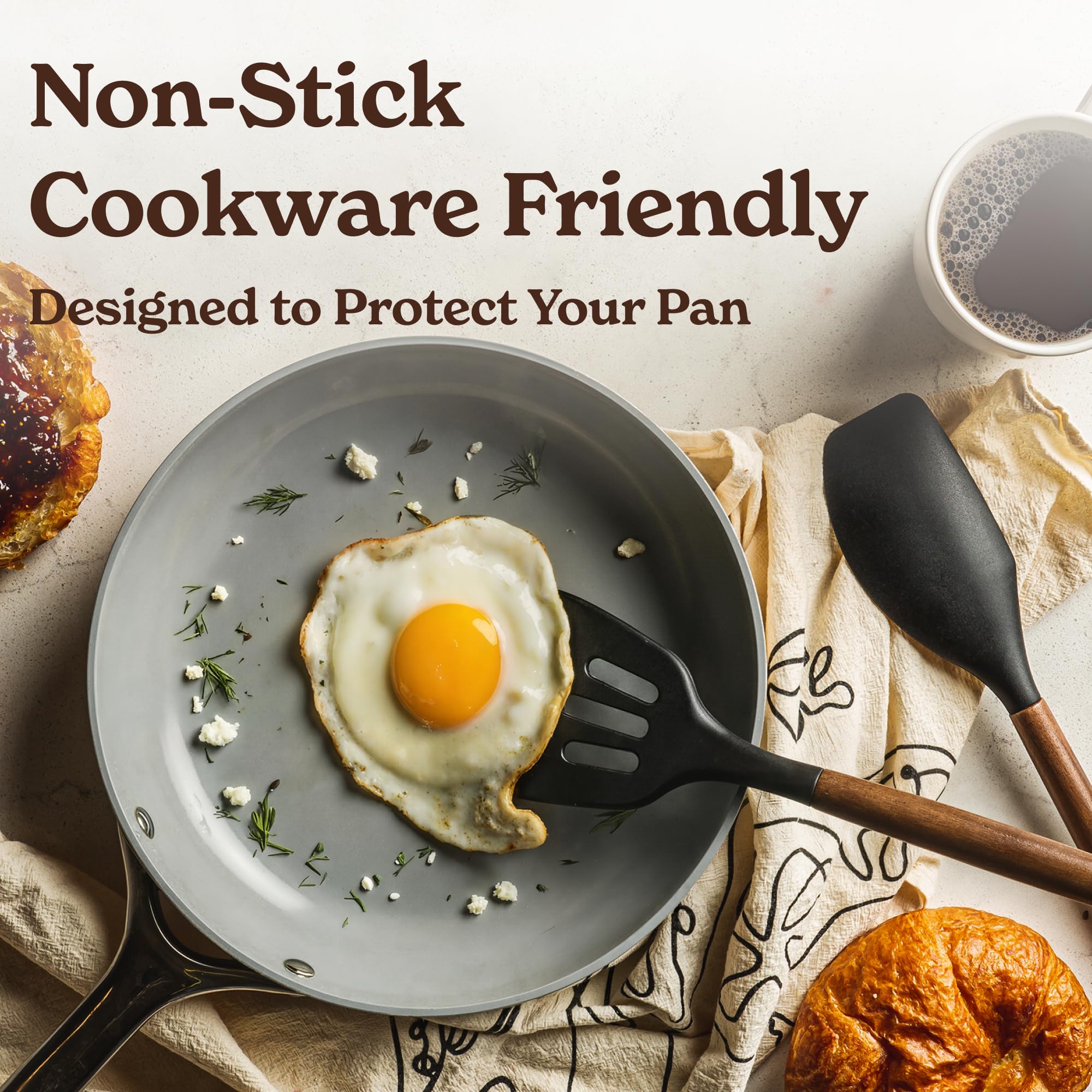 SMIRLY acacia wood utensil holder keeps tools organized on the counter