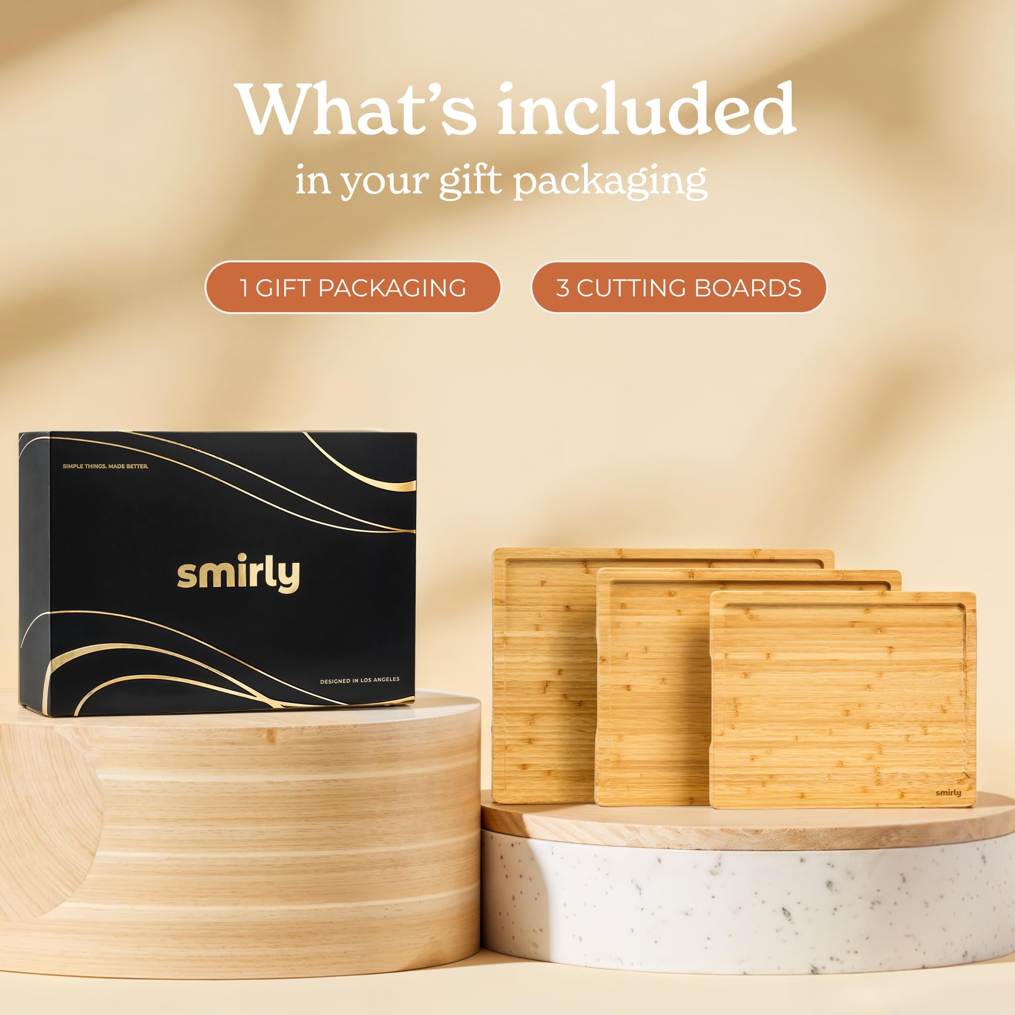 SMIRLY bamboo cutting board easy to clean, rinse and dry after use