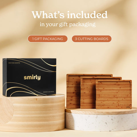 SMIRLY bamboo cutting-board-easy-clean resists nicks and gouges.