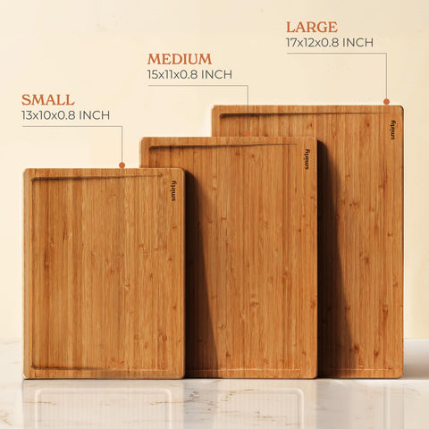 SMIRLY bamboo cutting-board-ergonomic-handles for comfortable, stable chopping.