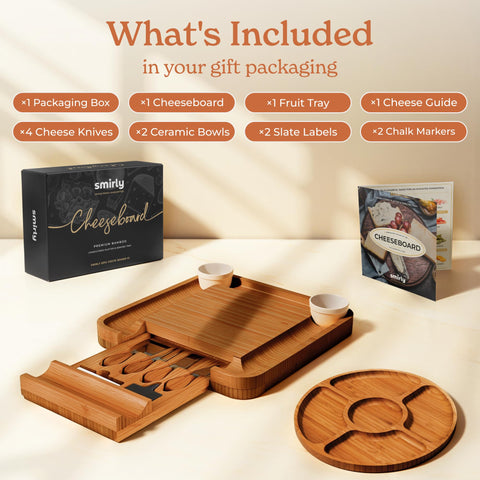 SMIRLY Charcuterie Board Accessories—complementing tools enhance presentation and easy serving.
