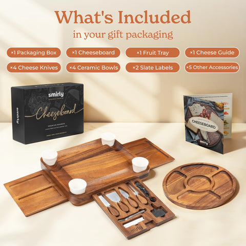 SMIRLY charcuterie board set accessories gathered ideal for creating a colorful spread