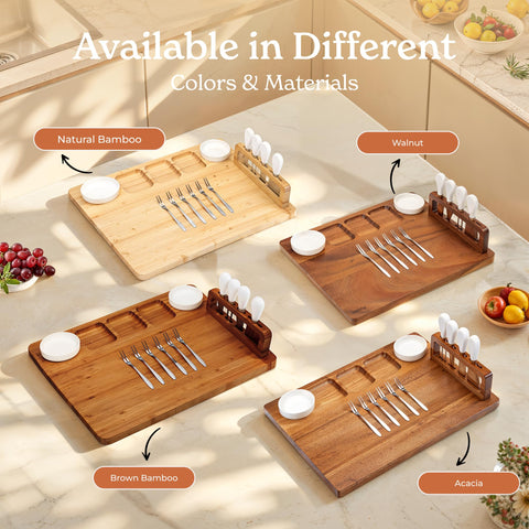 SMIRLY acacia wood close-up shows durable, water-resistant surface for frequent entertaining