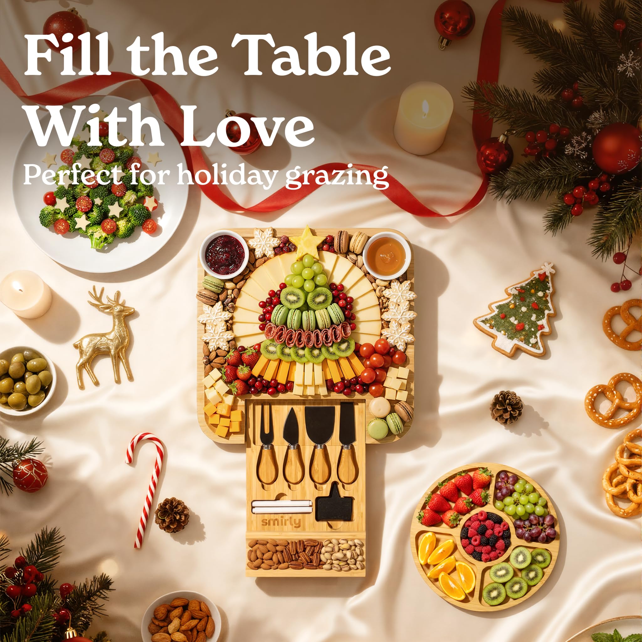 SMIRLY cheese accessories included with board for easy serving