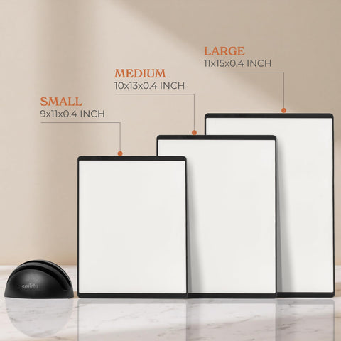 SMIRLY cutting board medium provides versatile chopping surface.