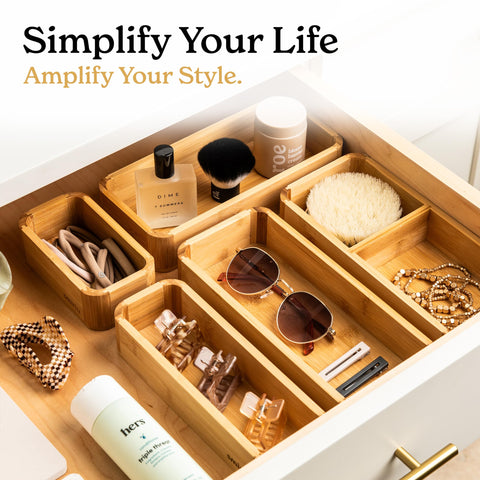 SMIRLY deep utensil organizer keeps oversized tools neatly separated.