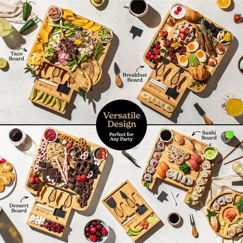 SMIRLY entertaining platter with meats cheeses fruits and crackers