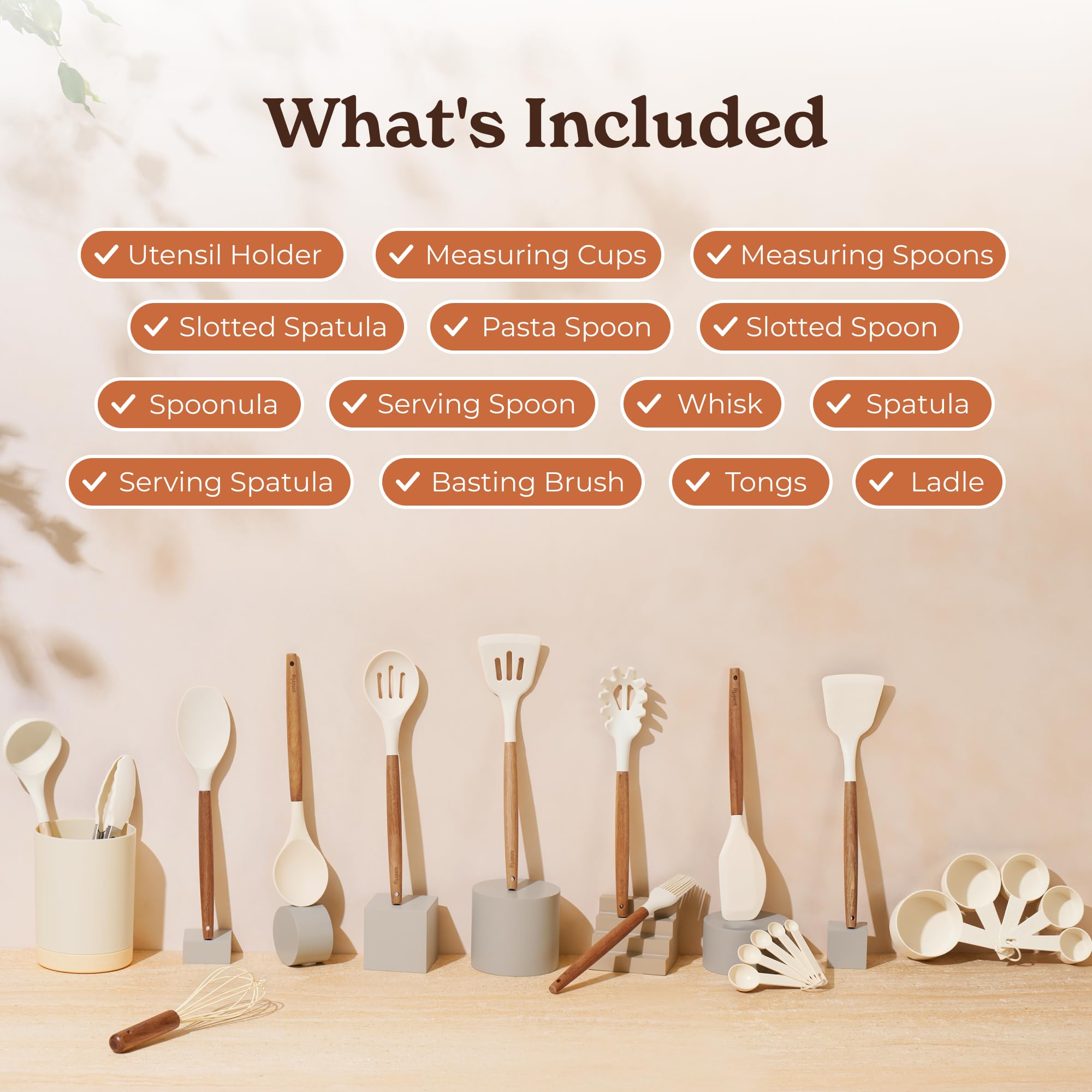 SMIRLY heat-resistant spatulas protect nonstick pans during cooking sessions