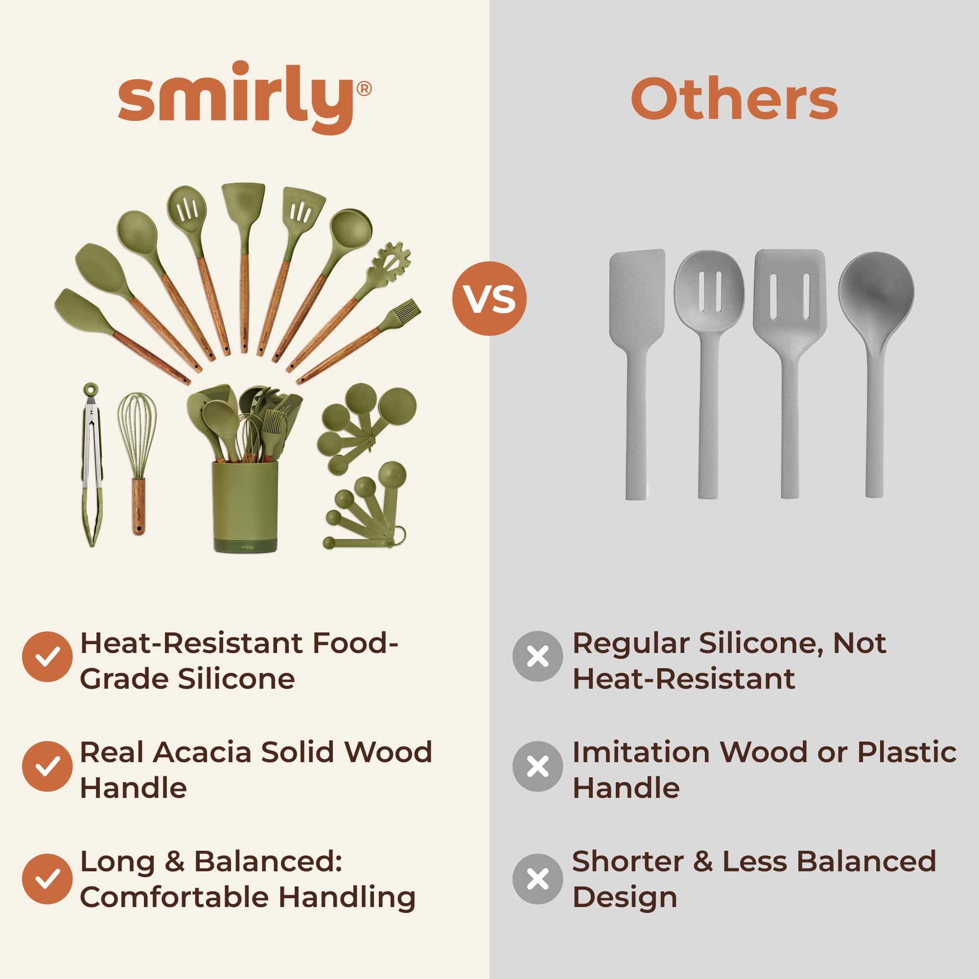 SMIRLY kitchen holder organizing utensils on the counter