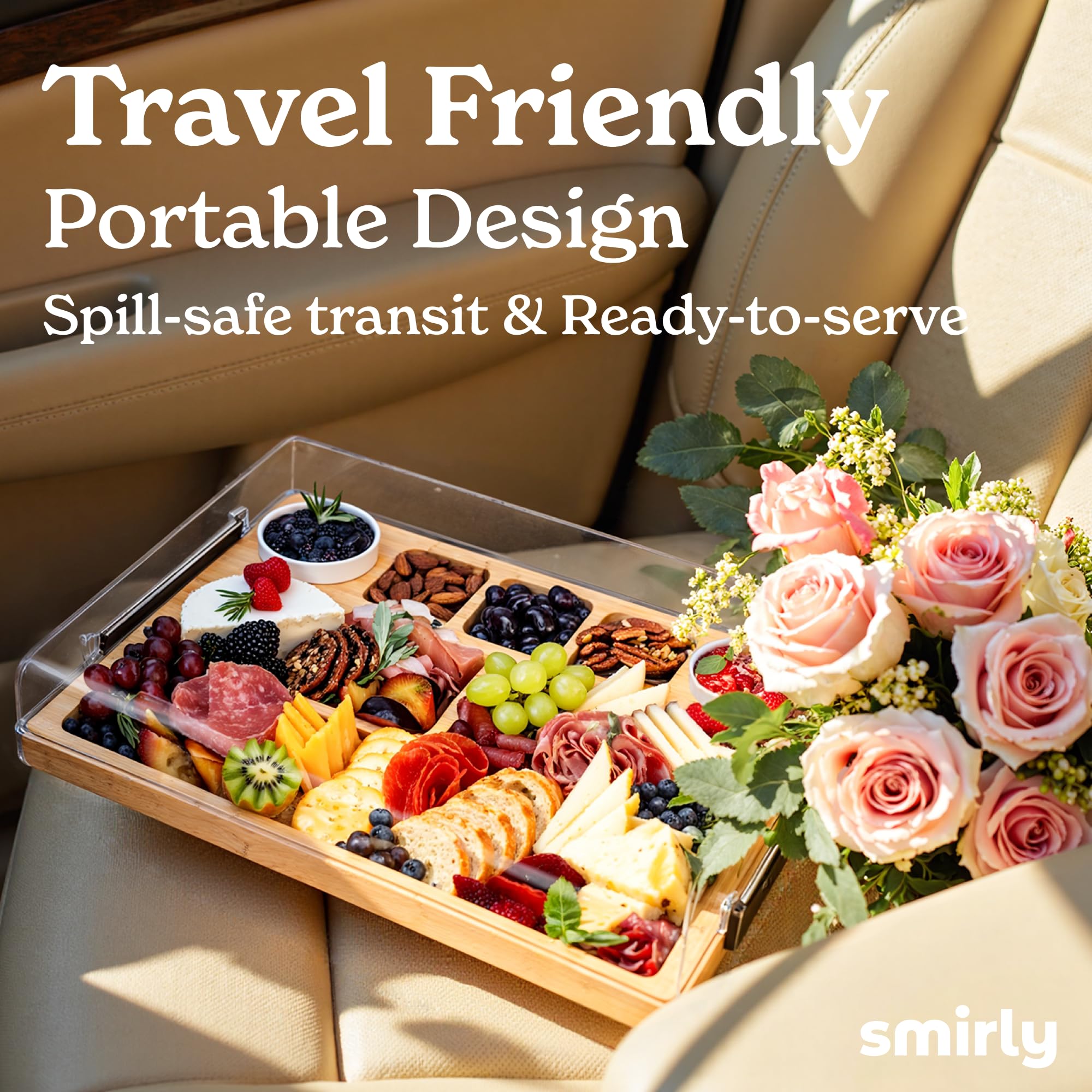 SMIRLY premium gift box with a divided serving tray.