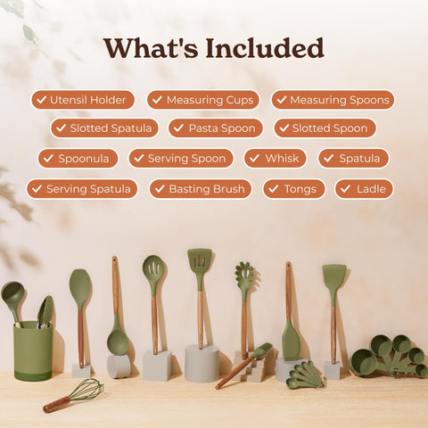 SMIRLY spatula set in use on a nonstick pan for smooth turning