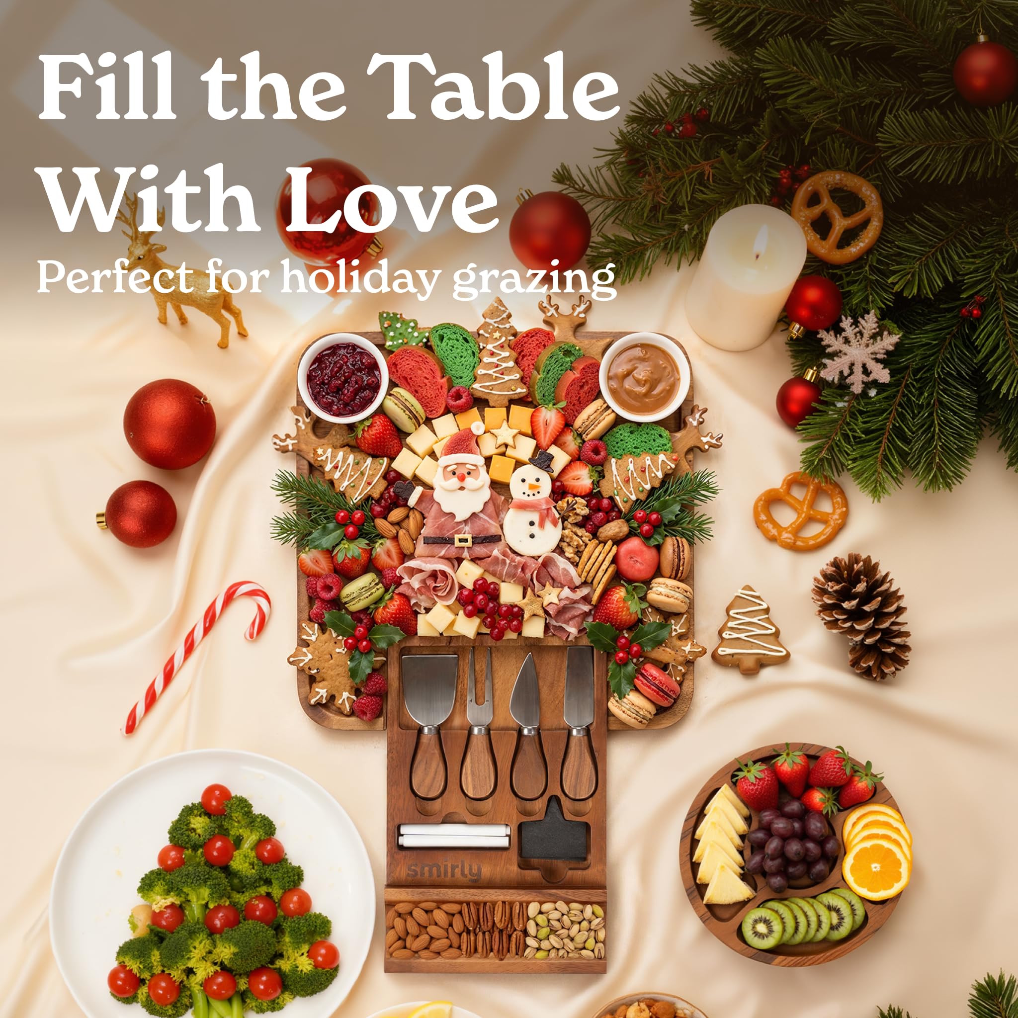 SMIRLY walnut fruit tray addition for variety and color