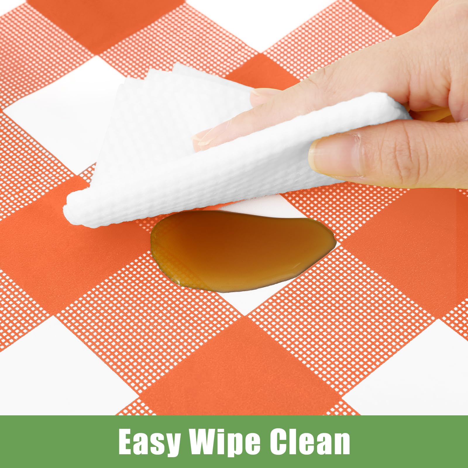 Smiry buffalo plaid design adds timeless style while simplifying cleanup at events.